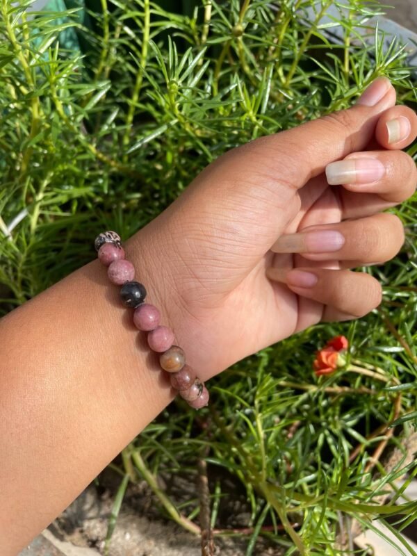 Best Quality pink rhodonite bracelet - Image 5