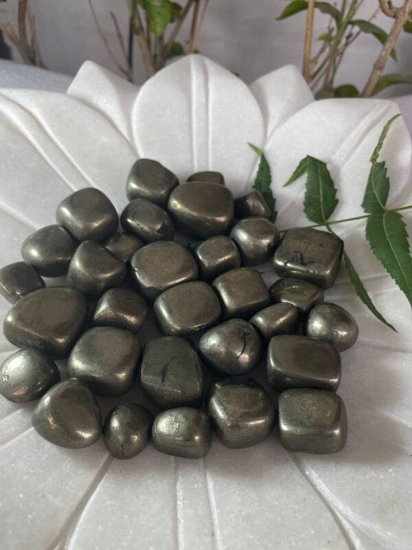 AAA Quality pyrite tumbled stone handmade - Image 2