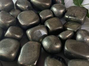 pyrite tumbled stone