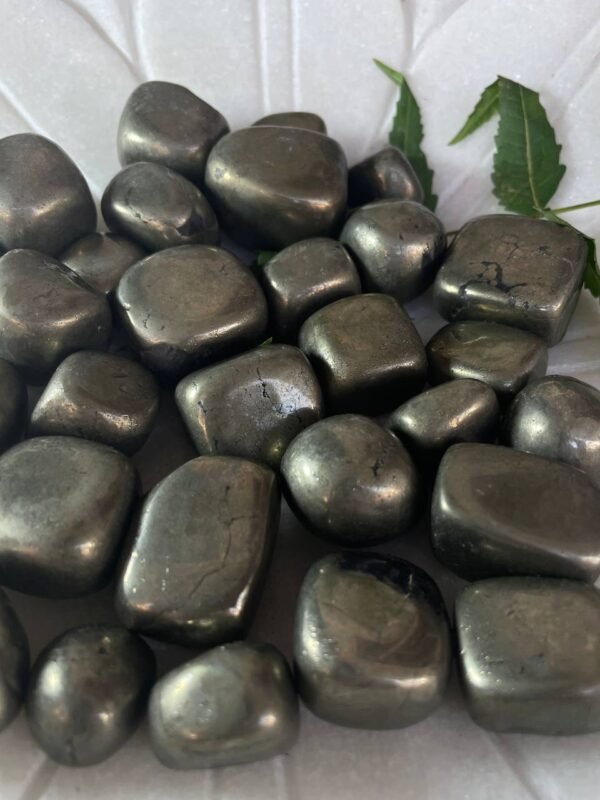 pyrite tumbled stone