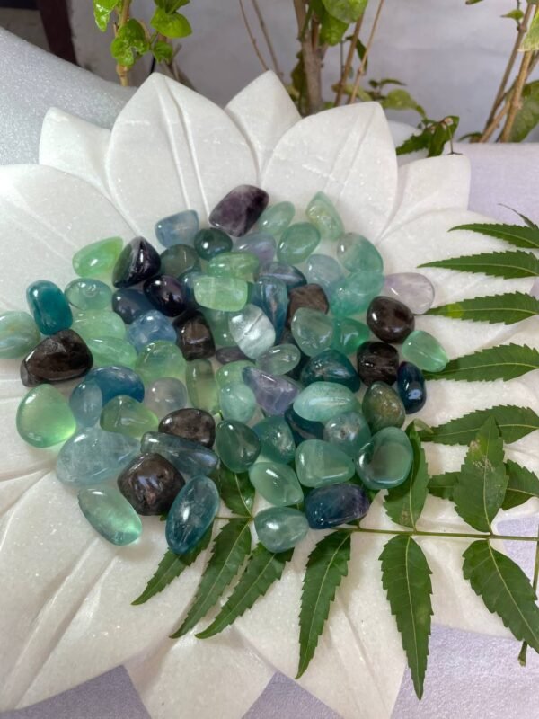 Best quality multi purple fluorite tumbled  stone - Image 6