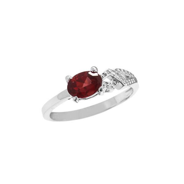 red garnet wedding ring