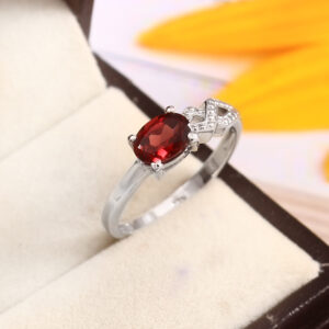 red garnet wedding ring