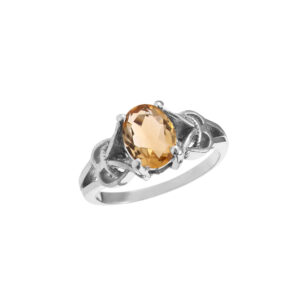 citrine ring silver