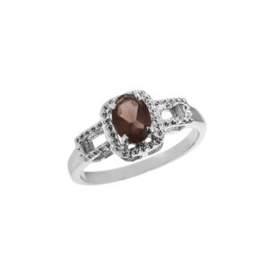 smoky quartz ring