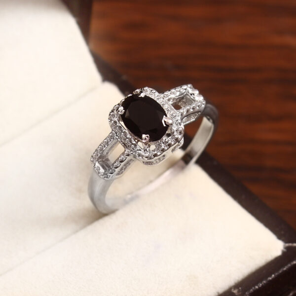 Black Stone ring Silver